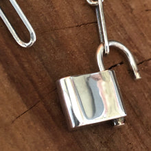 Paperclip Chain Padlock Necklace