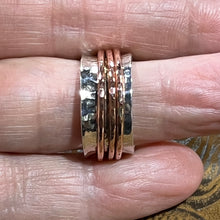 Sterling and Copper Spinner Ring